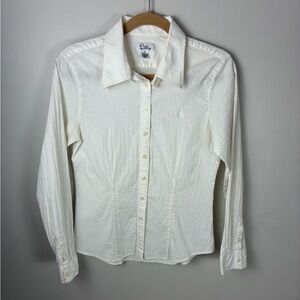 Vintage Lilly Pulitzer White Label White Button Down Shirt Women’s Size 12